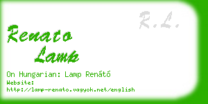 renato lamp business card
