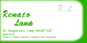 renato lamp business card